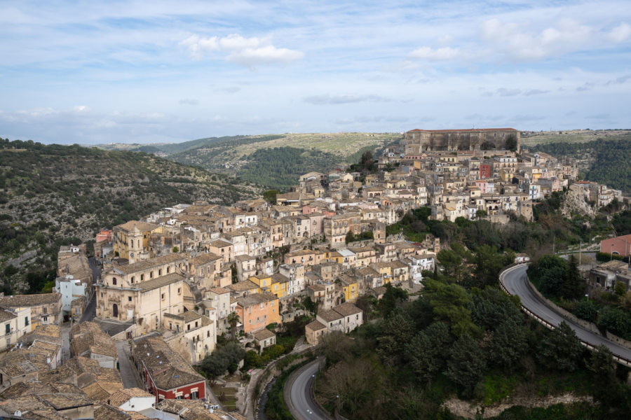 Belvédère sur Ragusa Ibla, Raguse en hiver