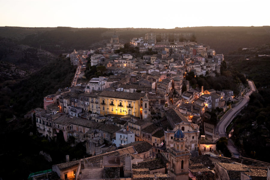 Ragusa Ibla au lever du soleil