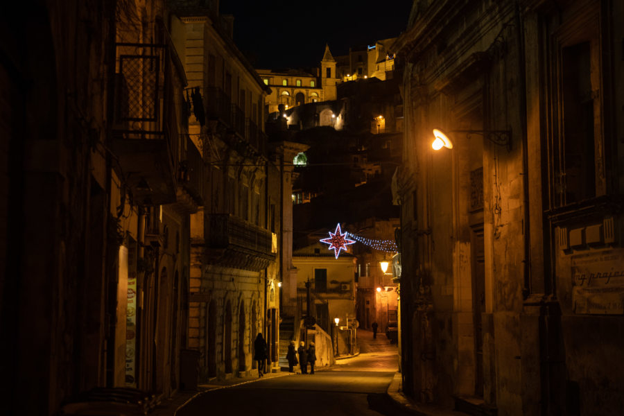 Ragusa Ibla, ville de nuit