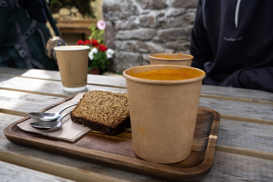 Soupe dans un café de Camp en Irlande