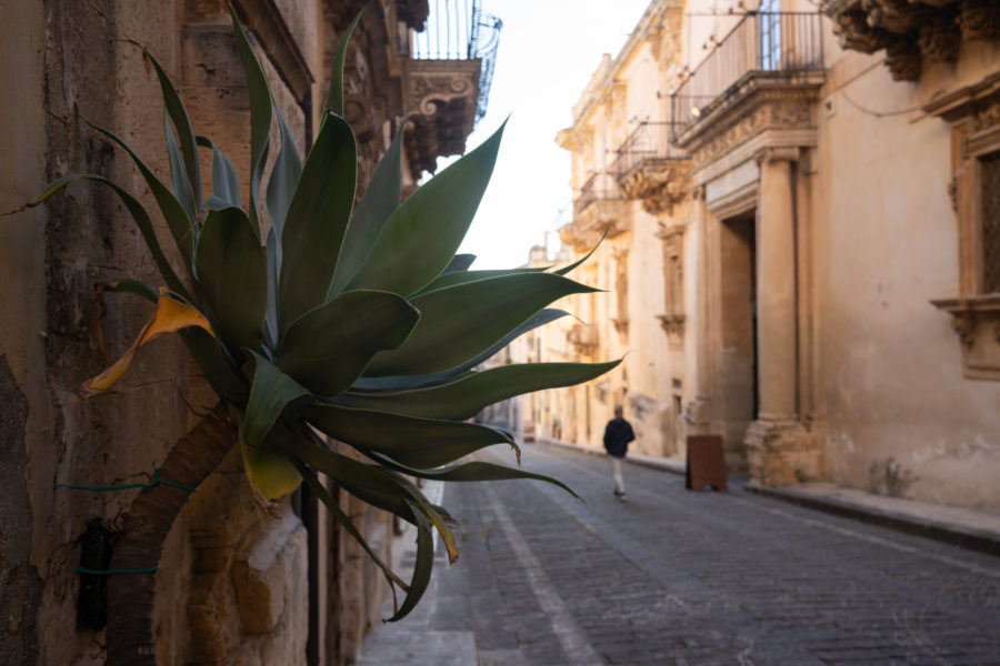 Rue de Noto, village baroque de Sicile