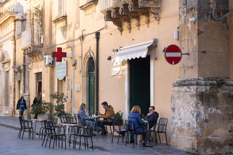 Rue de Noto l'hiver en Sicile