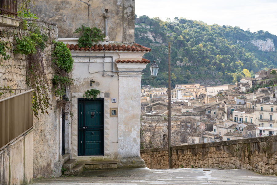 Visite de la ville de Modica l'hiver