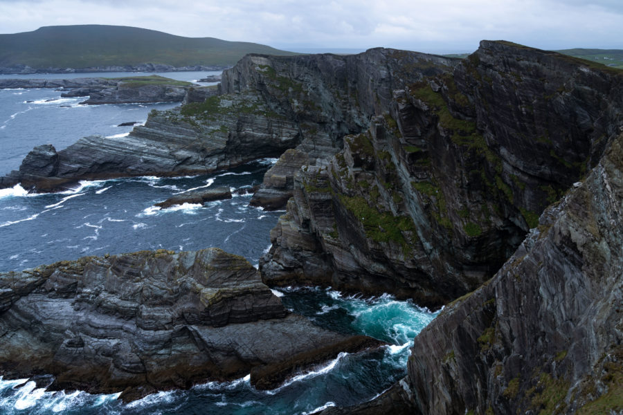 Kerry cliffs, falaises près de Portmagee sur la péninsule d'Iveragh