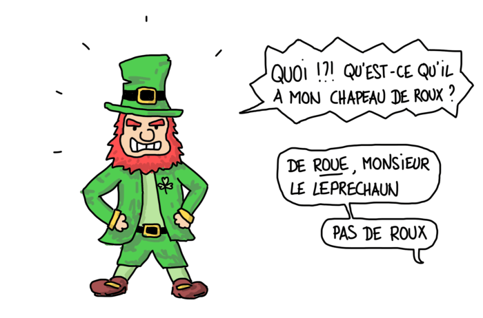 Dessin : Leprechaun pas content