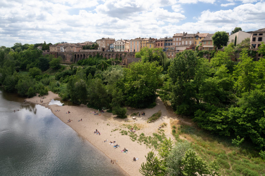 Plage de Rabastens au bord du Tarn