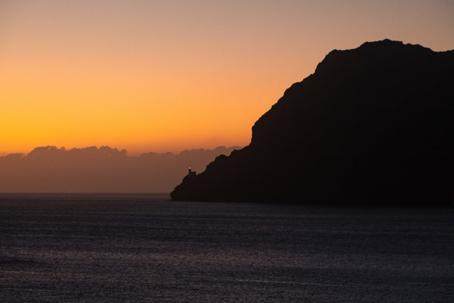 Coucher de soleil à Sao Pedro, Sao Vicente