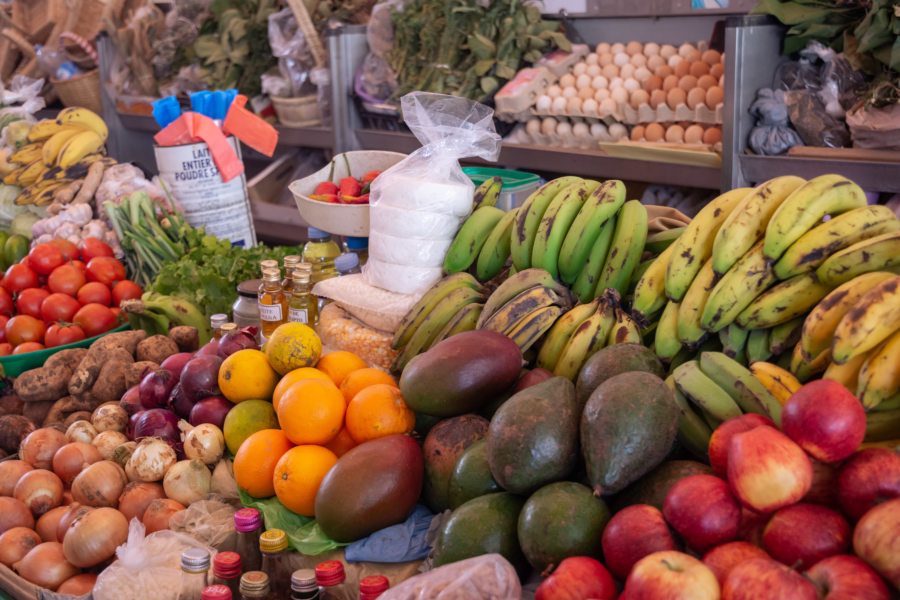 Fruits et légumes au marché de Mindelo