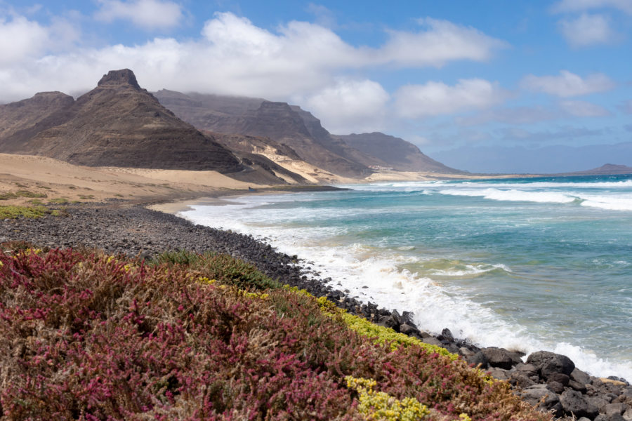 Paysage entre Calhau et Baia das Gatas au Cap Vert