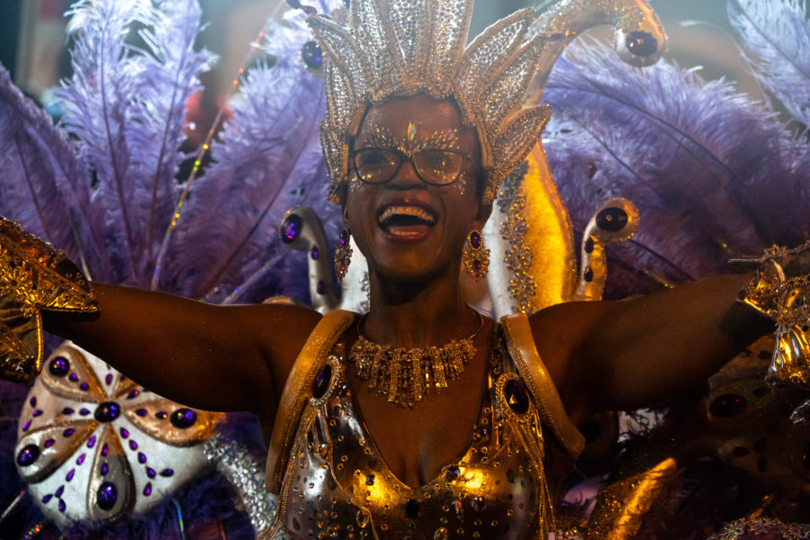 Sambista au carnaval de Mindelo