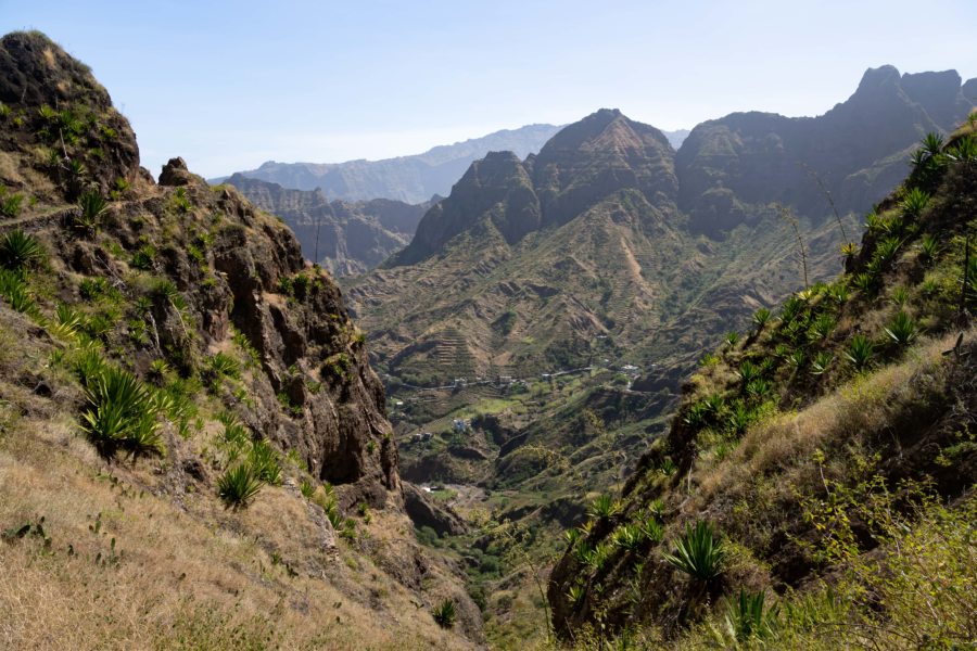 Randonnée dans la montagne à Santo Antao vers Boca de ambas Ribeiras