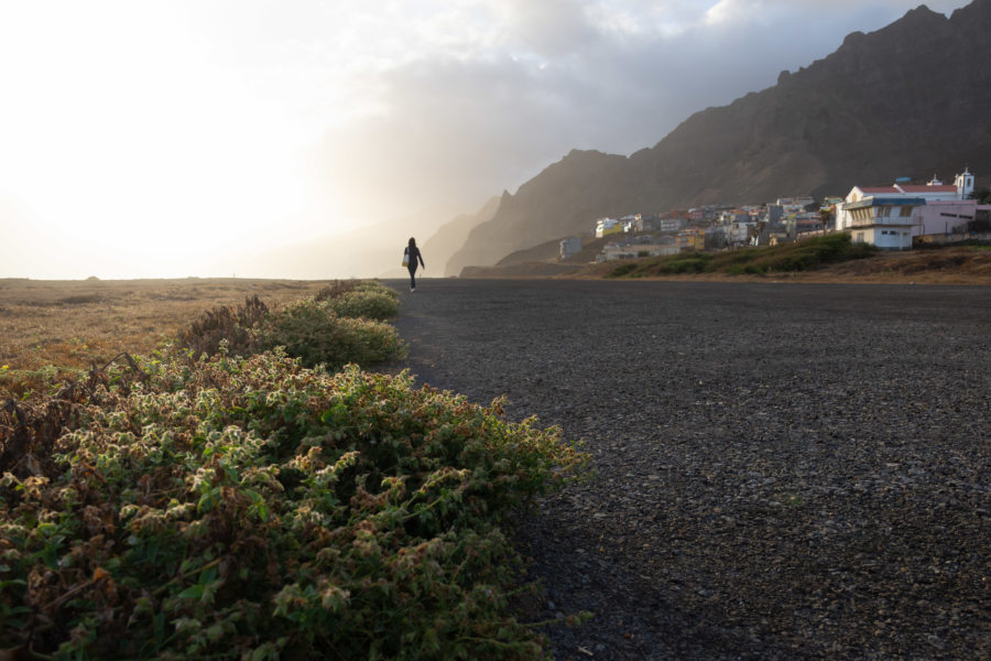 Ancienne piste d'aéroport à Ponta do Sol, Santo Antao