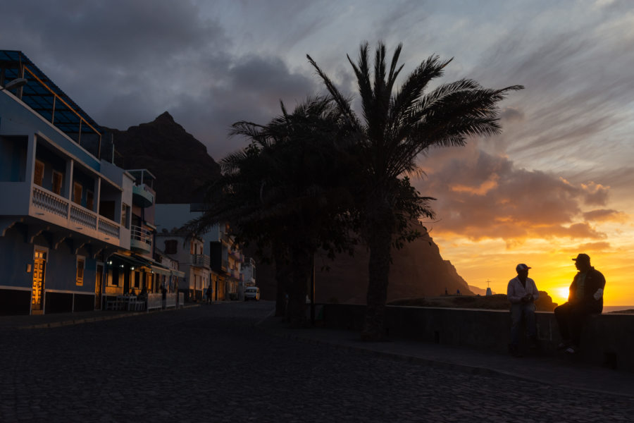 Coucher de soleil à Ponta do Sol sur l'île de Santo Antao