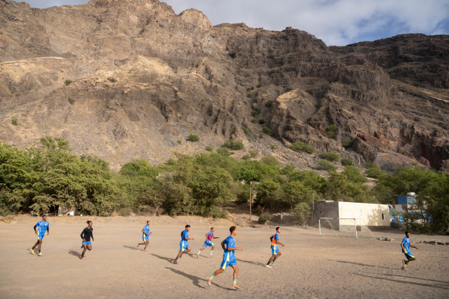 Terrain de foot à Tarrafal de Monte Trigo sur l'île de Santo Antao