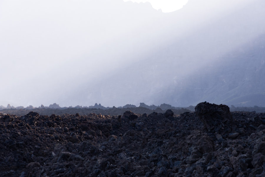 Pierre volcanique sur le volcan Pico do Fogo au Cap Vert