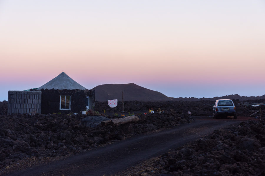 Village Cha das Caldeiras, Pico do Fogo, le soir