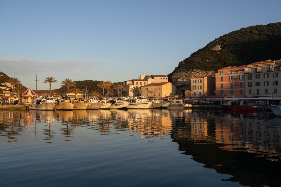 Coucher de soleil à Bonifacio en Corse