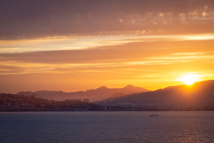 Lever de soleil sur Marseille