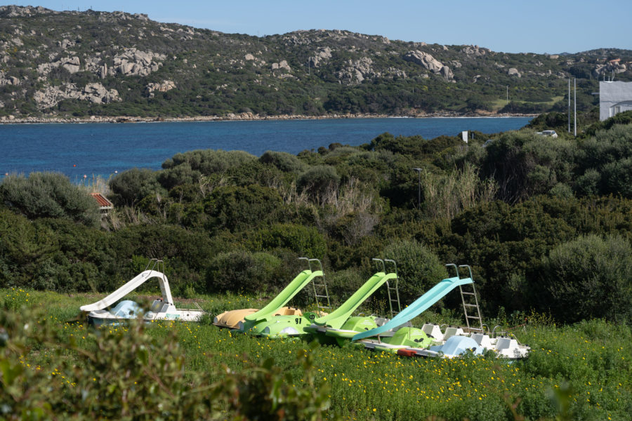 Pédalos toboggans au repos