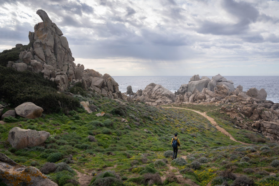 Randonnée sur la presqu'île du Capo Testa en Sardaigne