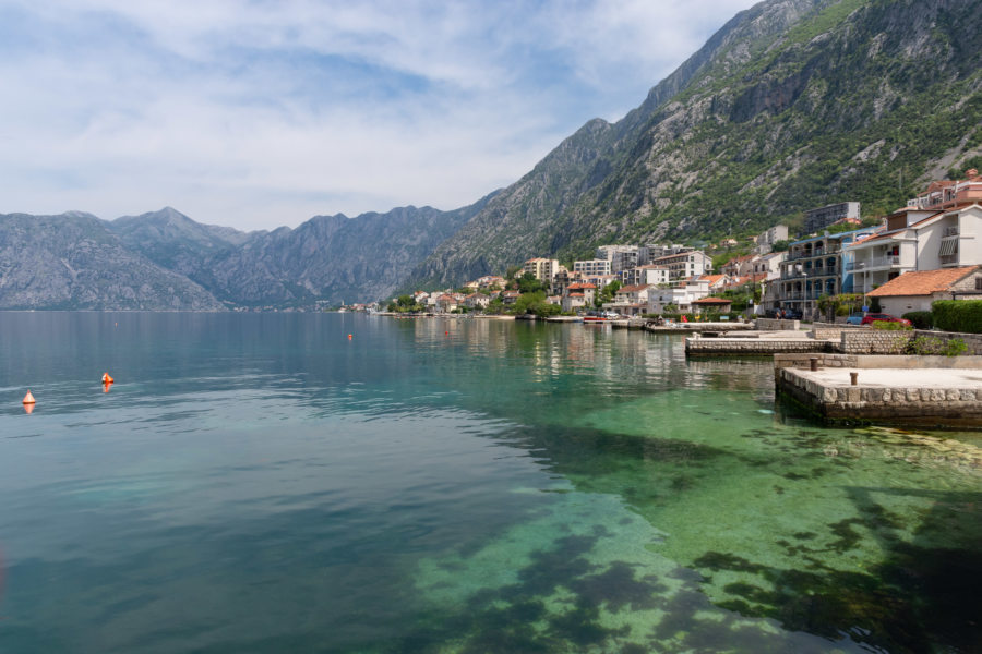 Balade à vélo dans les bouches de Kotor à Dobrota