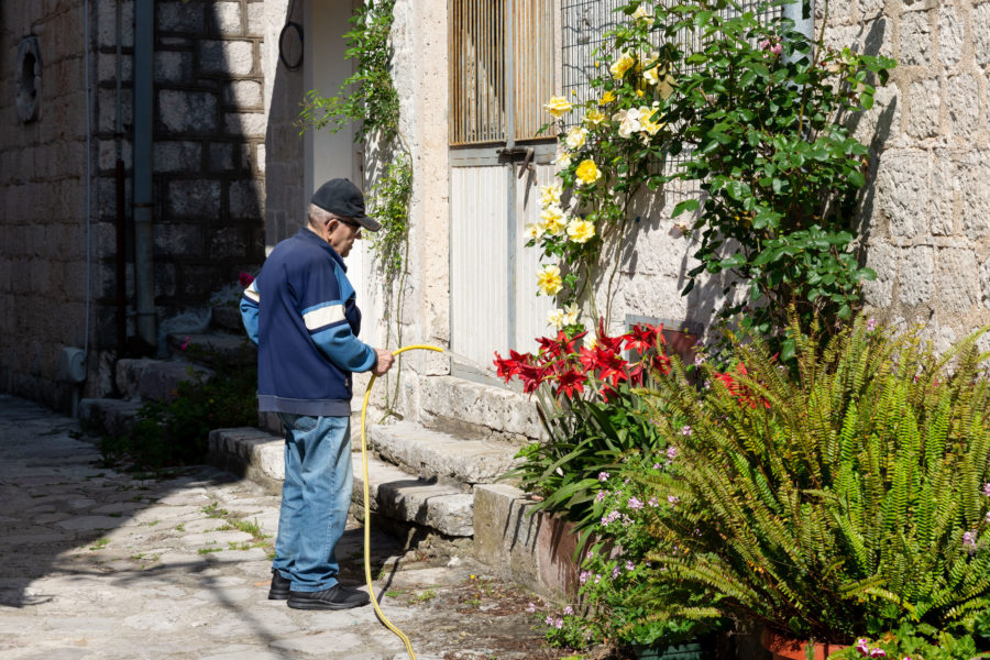 Ruelle de Perast près de Kotor au Monténégro