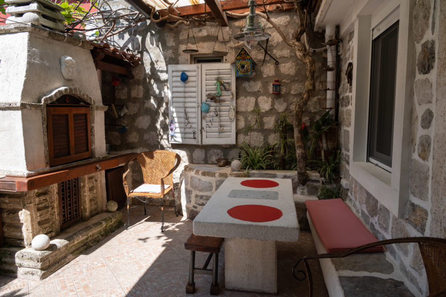Terrasse de chambre d'hôtes à Perast, Kotor