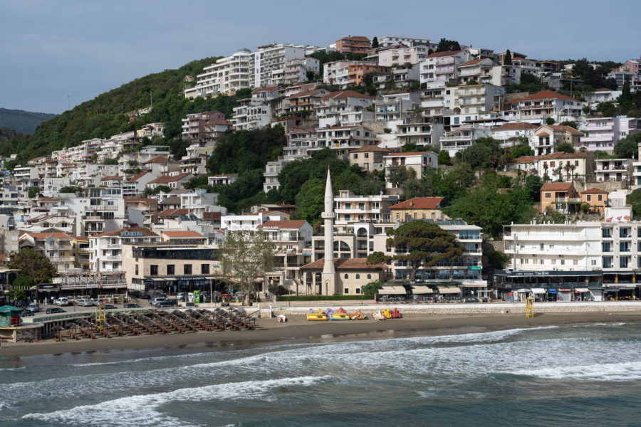 Ville d'Ulcinj et la mala plaza, Monténégro