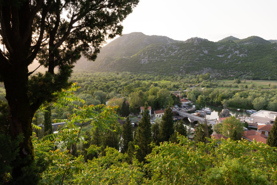 Coucher de soleil depuis le fort de Besac à Virpazar