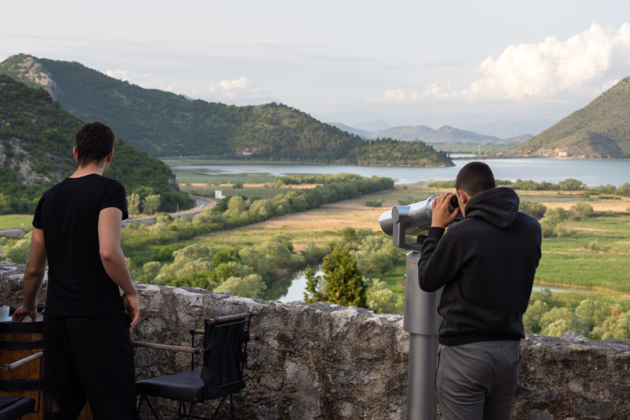 Vue depuis la forteresse de Besac sur le lac de Skadar au Monténégro