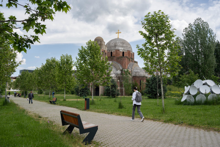 Eglise serbe orthodoxe à Pristina au Kosovo
