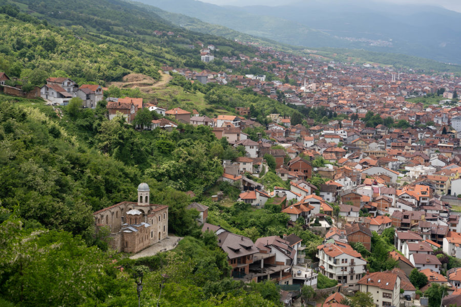 Forteresse de Prizren, ville et colline