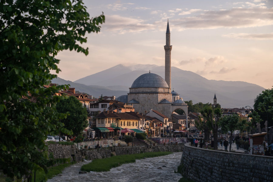 Voyage à Prizren, Kosovo, au coucher du soleil