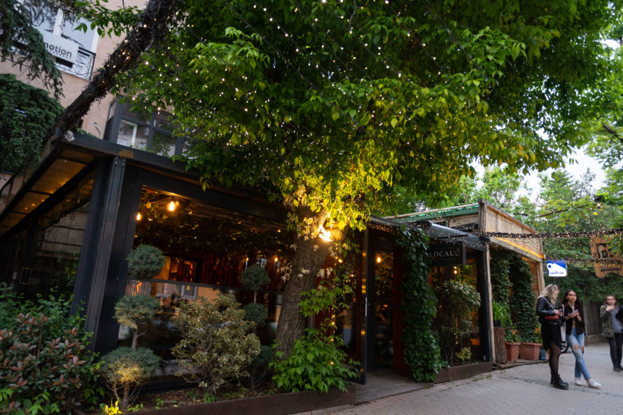 Restaurant dans les arbres à Pristina, capitale du Kosovo