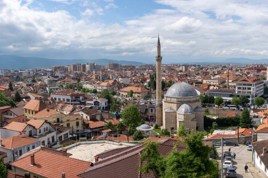 Vue panoramique sur la ville de Prizren au Kosovo