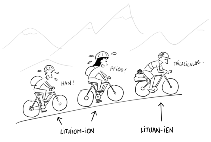 Dessin : lituanien versus lithium-ion