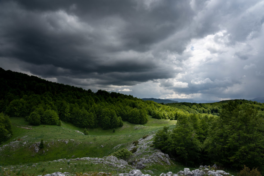 Orage sur le Durmitor ring au Monténégro