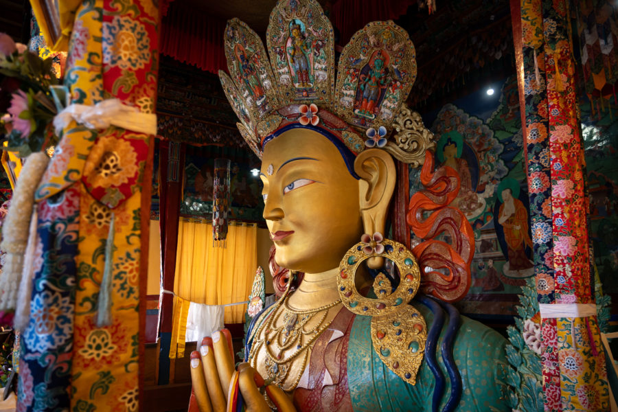 Bouddha géant au monastère de Thiksey