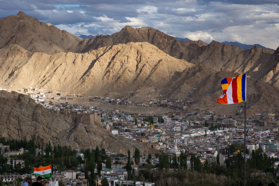 Voyage au Ladakh : vue de Leh depuis le Shanti Stupa