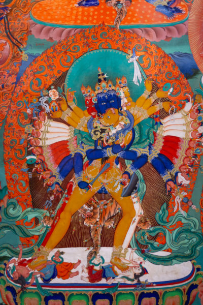 Peinture bouddhiste, monastère de Chemrey