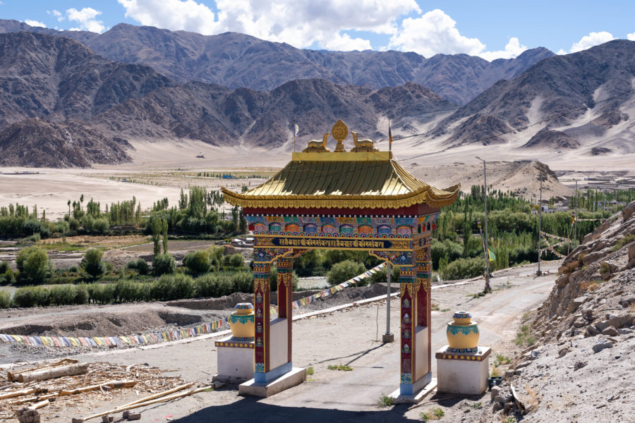 Porte d'entrée du monastère de Stakna au Ladakh