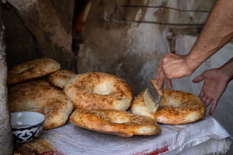 Boulangerie à Samarcande, Ouzbékistan