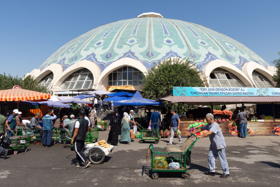 Bazar de chorsu, marché couvert à Tachkent