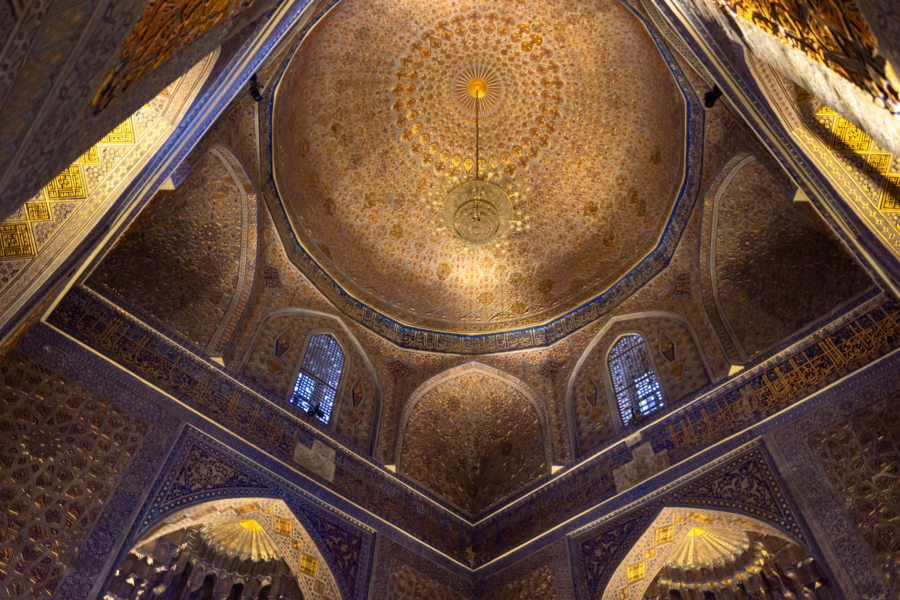 Plafond du mausolée de Gour Emir à Samarcande