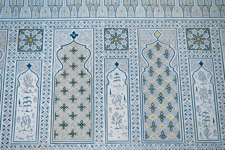 Mosaïques dans la mosquée de Bibi Khanym à Samarcande