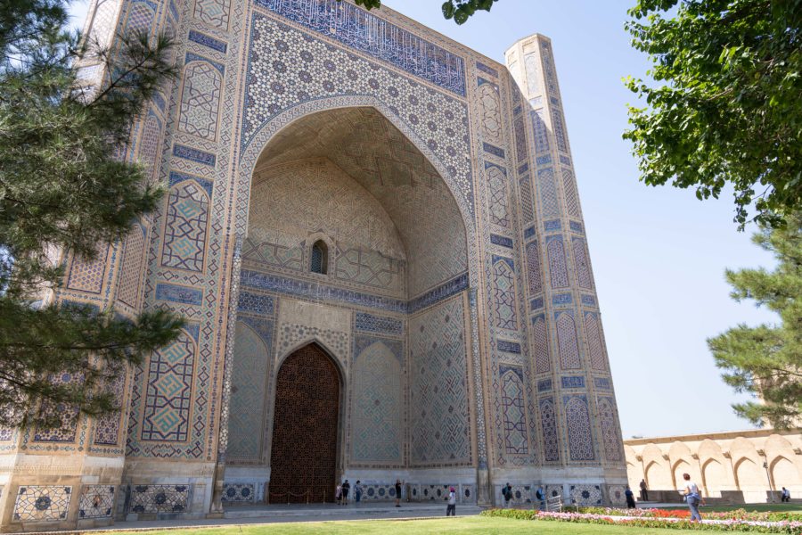 Visite de la mosquée de Bibi-Khanym à Samarcande, Ouzbékistan