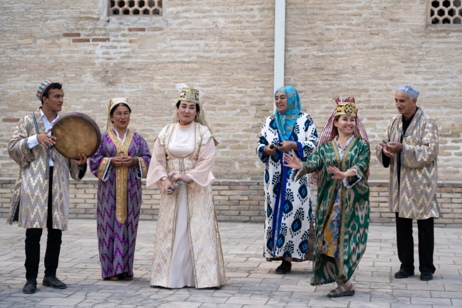 Spectacle de musiciens à Boukhara, Ouzbékistan