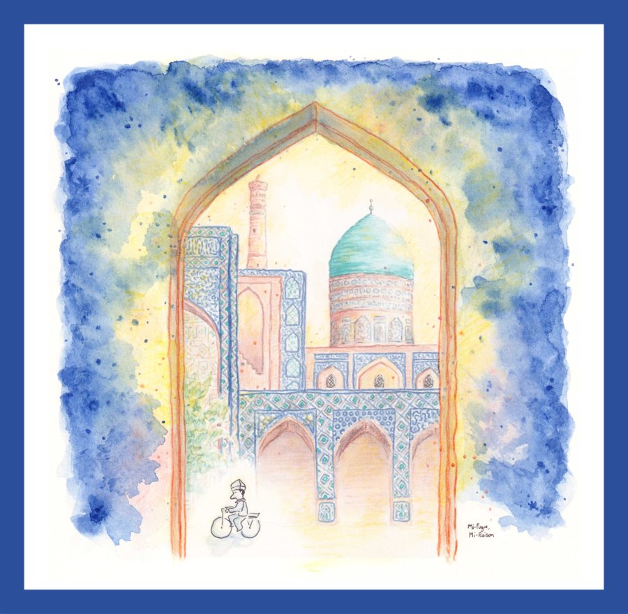 Aquarelle des monuments de Boukhara