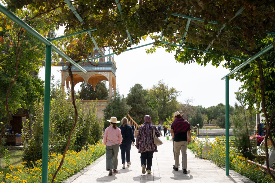 Jardin du palais d'été de Boukhara en Ouzbékistan