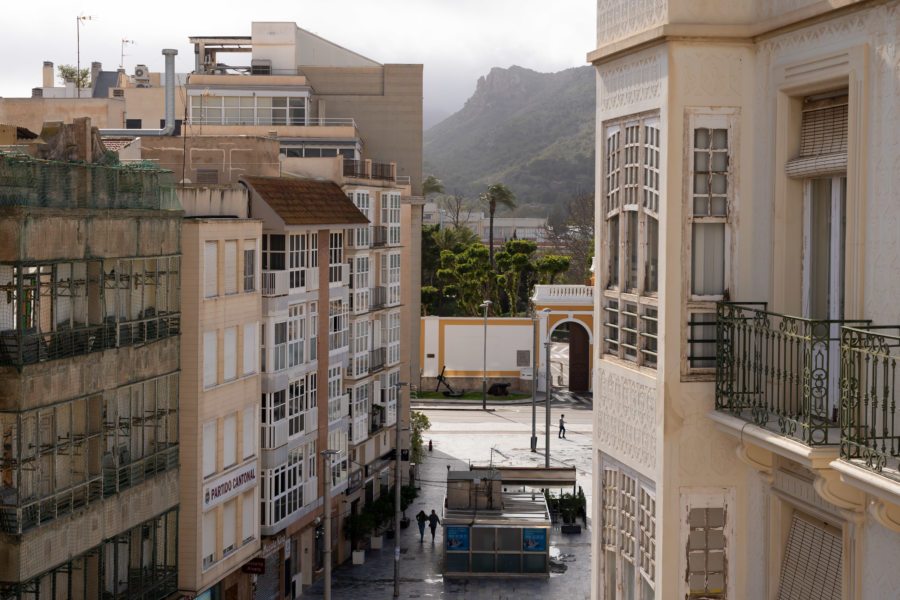 Vue sur Carthagène et la montagne depuis l'hôtel